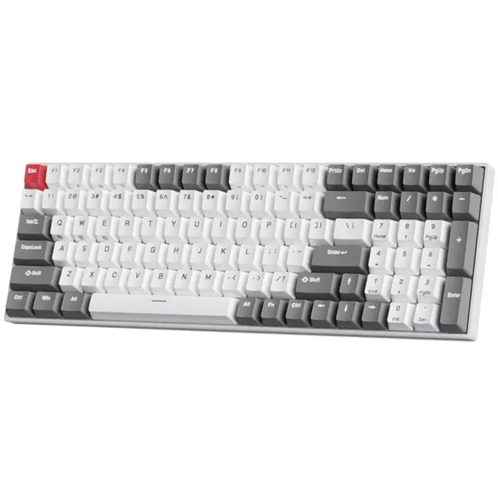 ROYAL KLUDGE RK100 White-Grey, Red Switch, US