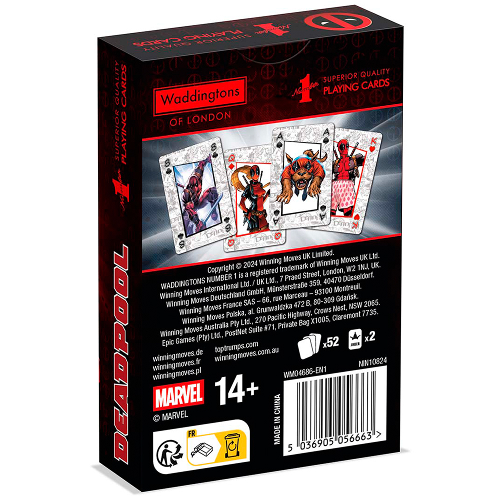 Winning Moves Waddingtons No.1 Playing Cards - Deadpool