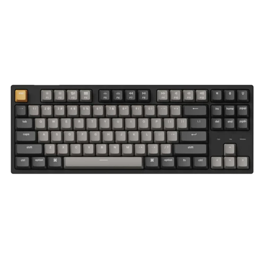 Keychron C1 Pro V2, TKL, Gateron G Pro Brown Switch (Hot-Swappable), Black, US