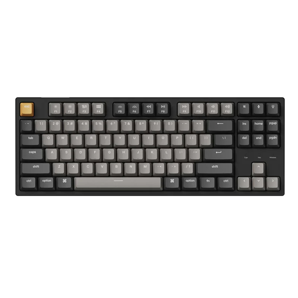 Keychron C1 Pro V2, TKL, Gateron G Pro Red Switch (Hot-Swappable), Black, US