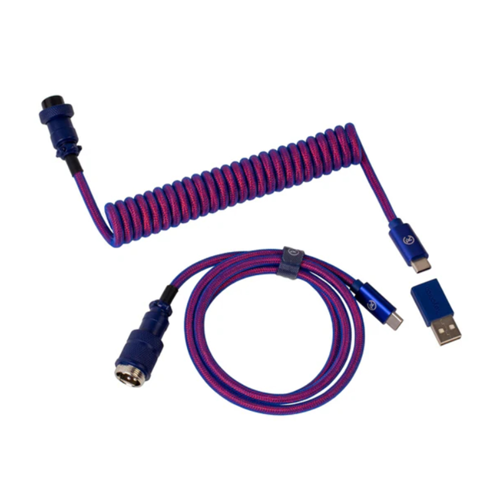 Keychron Premium Coiled Type-C Cable, Purple