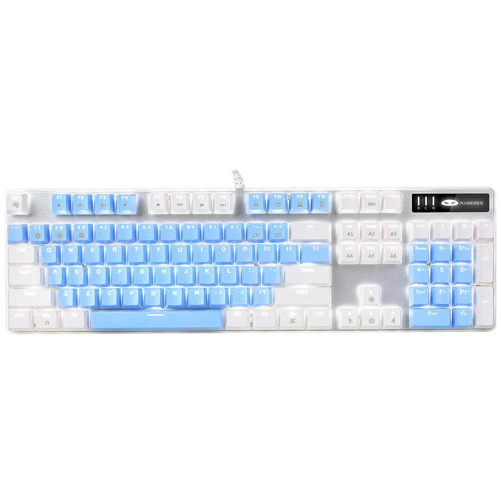 Magegee MK-STORM White-Blue, White Lighting, Red Switch, US