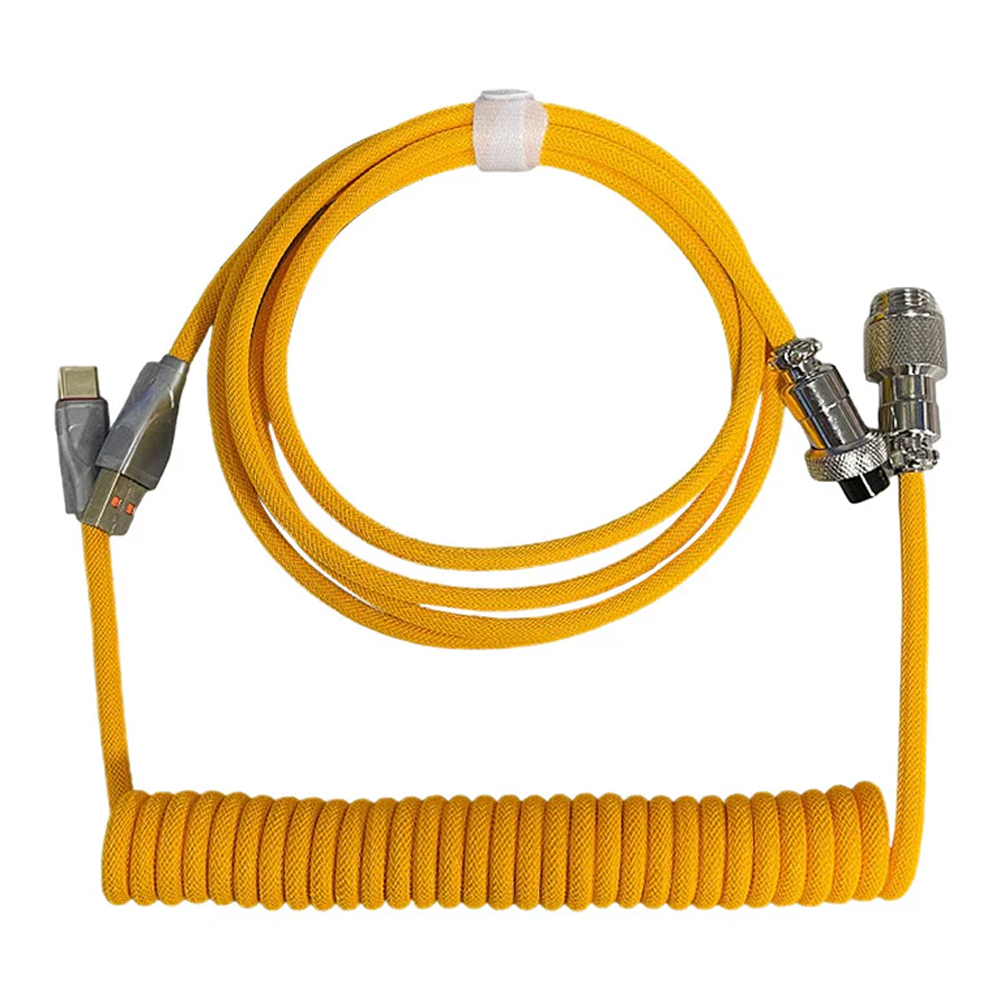 VGN Double-Layer Coiled Cable, Yellow