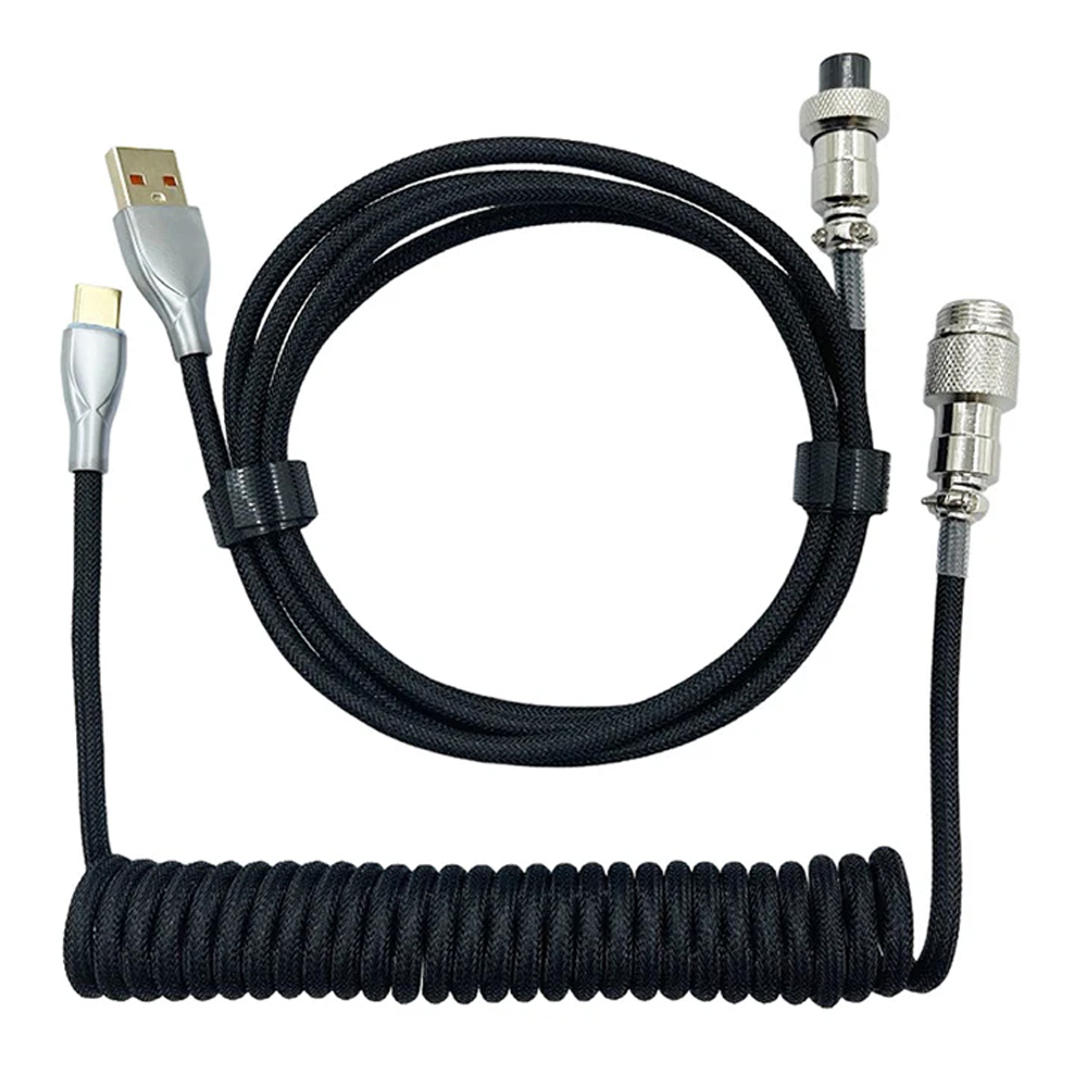 VGN Double-Layer Coiled Cable, Black