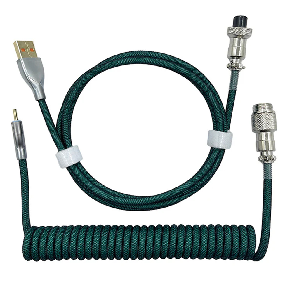 VGN Double-Layer Coiled Cable, Dark Green