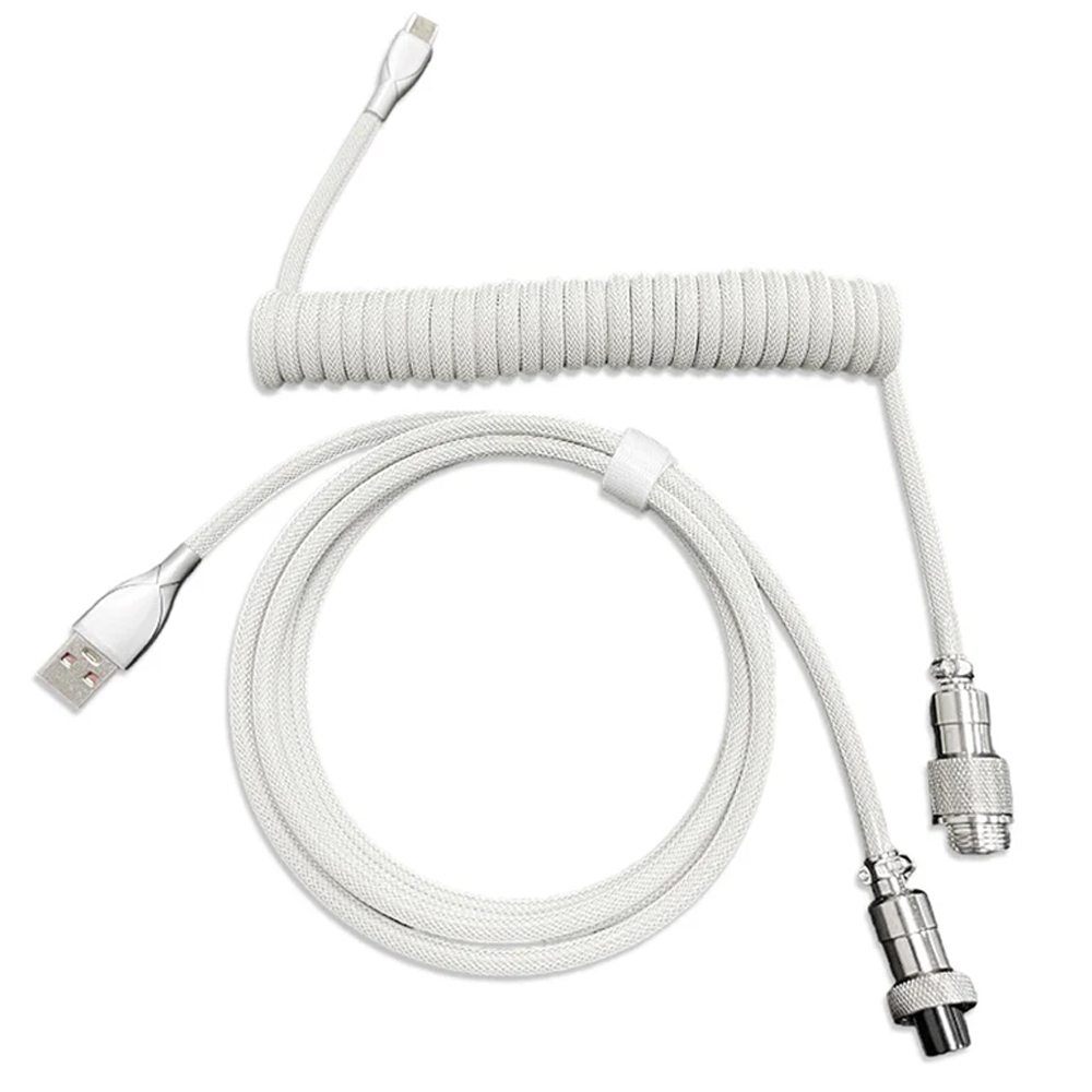 VGN Double-Layer Coiled Cable, White