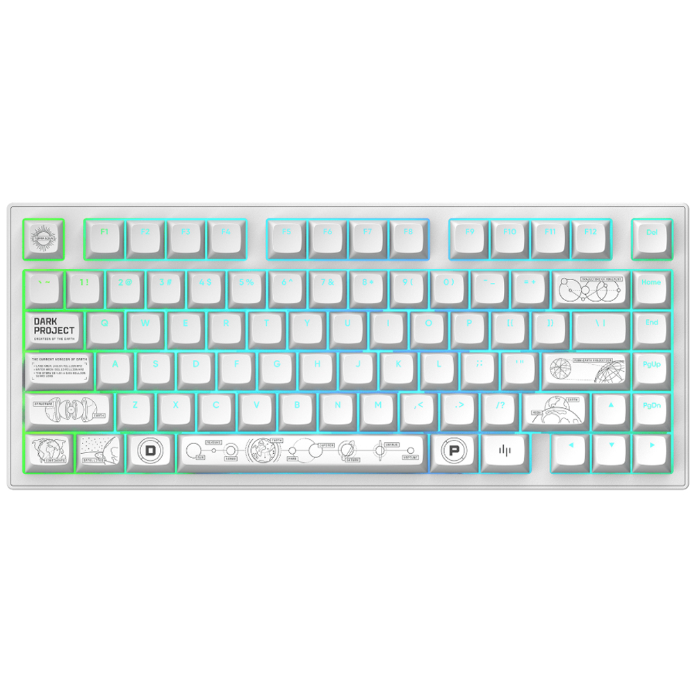 Dark Project ALU81A Terra Nova White, G3MS Moonstone Switch, US