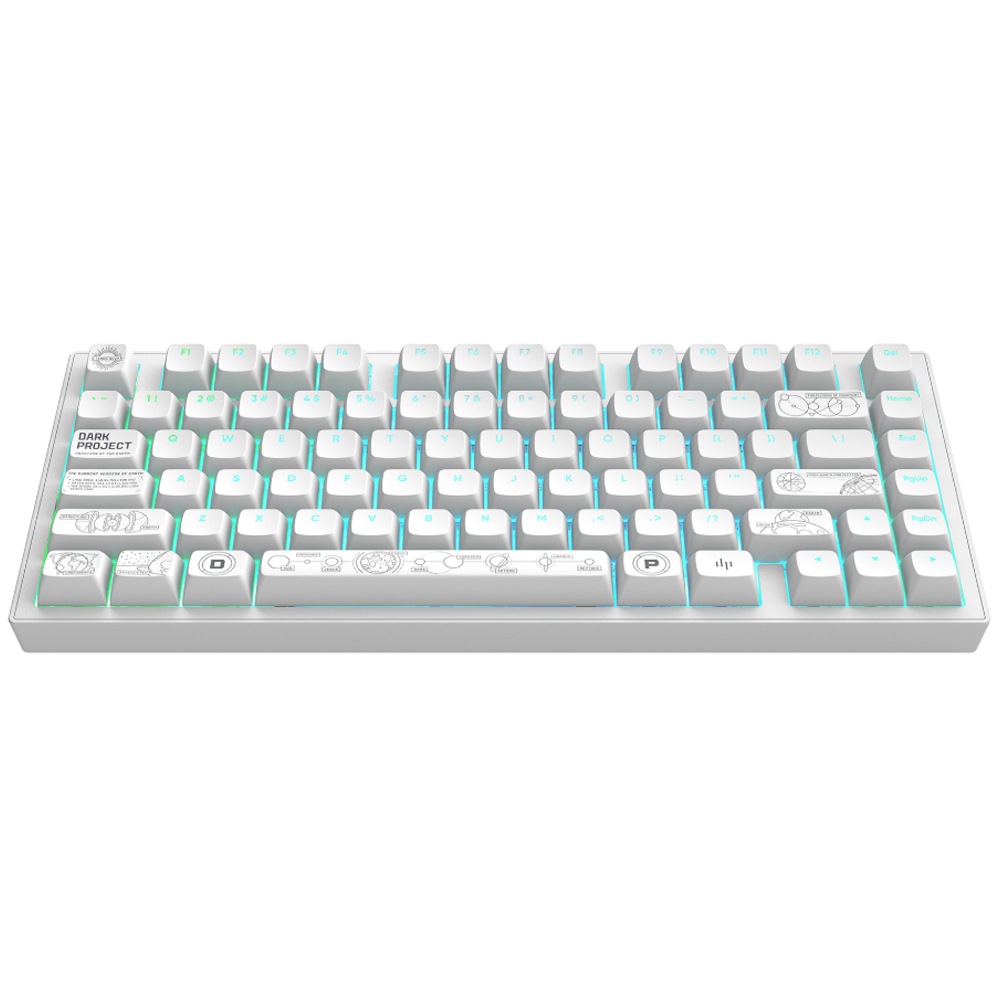 Dark Project ALU81A Terra Nova White, G3MS Moonstone Switch, US