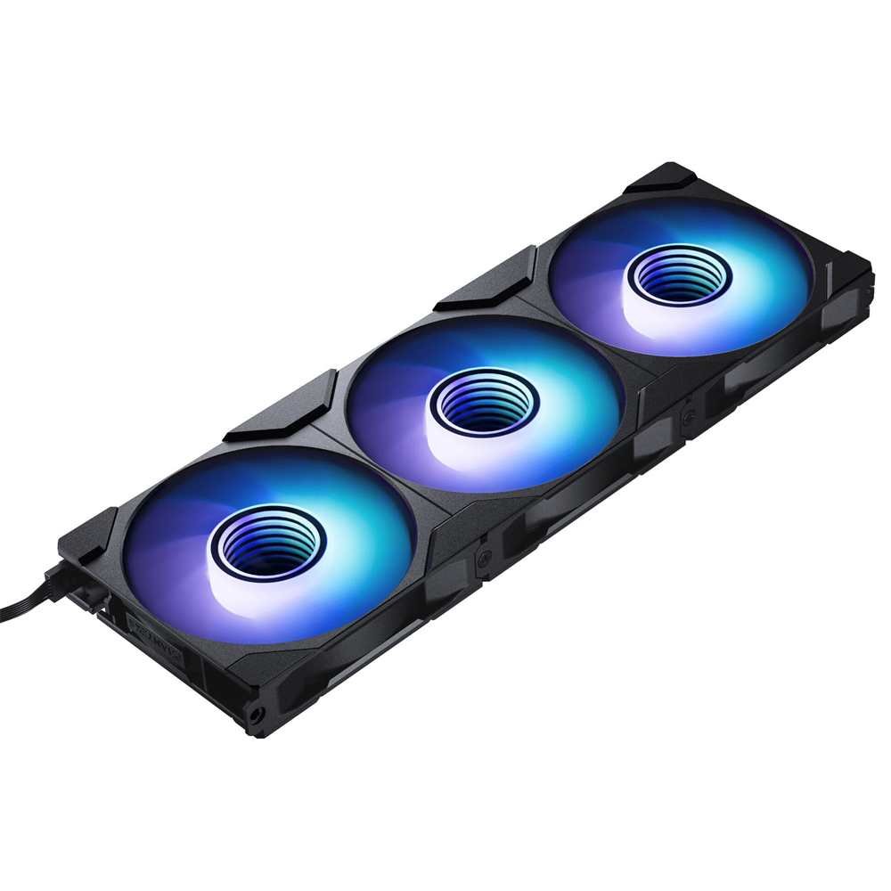 PHANTEKS M25 Gen2 PWM D-RGB Fan Reverse, 3-Pack, 120mm, Black