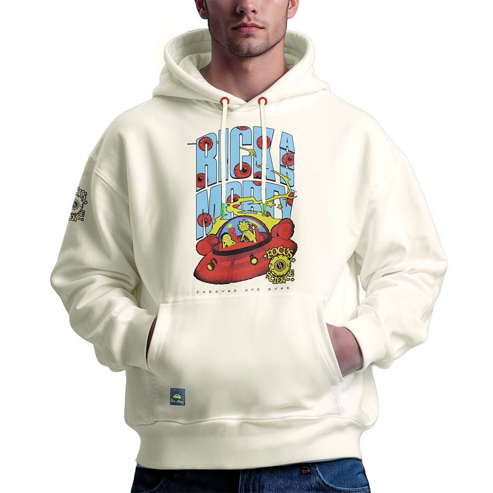 Rick and Morty Hoodie, Off-White, L