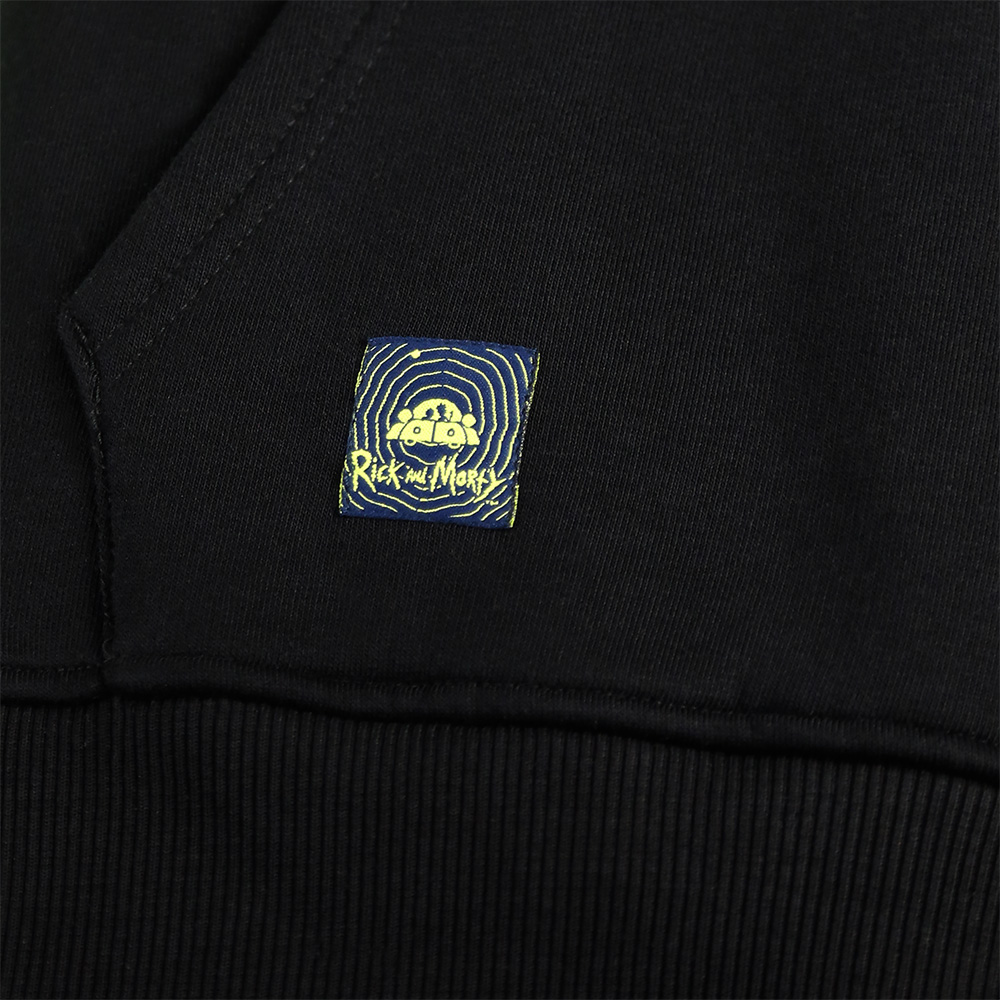 Rick and Morty Hoodie With Logo, Black, L