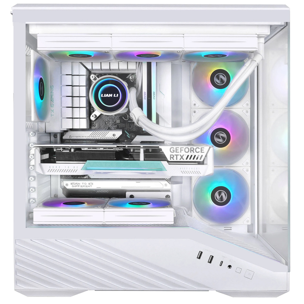 Lian Li Vector V100, Tempered Glass, White