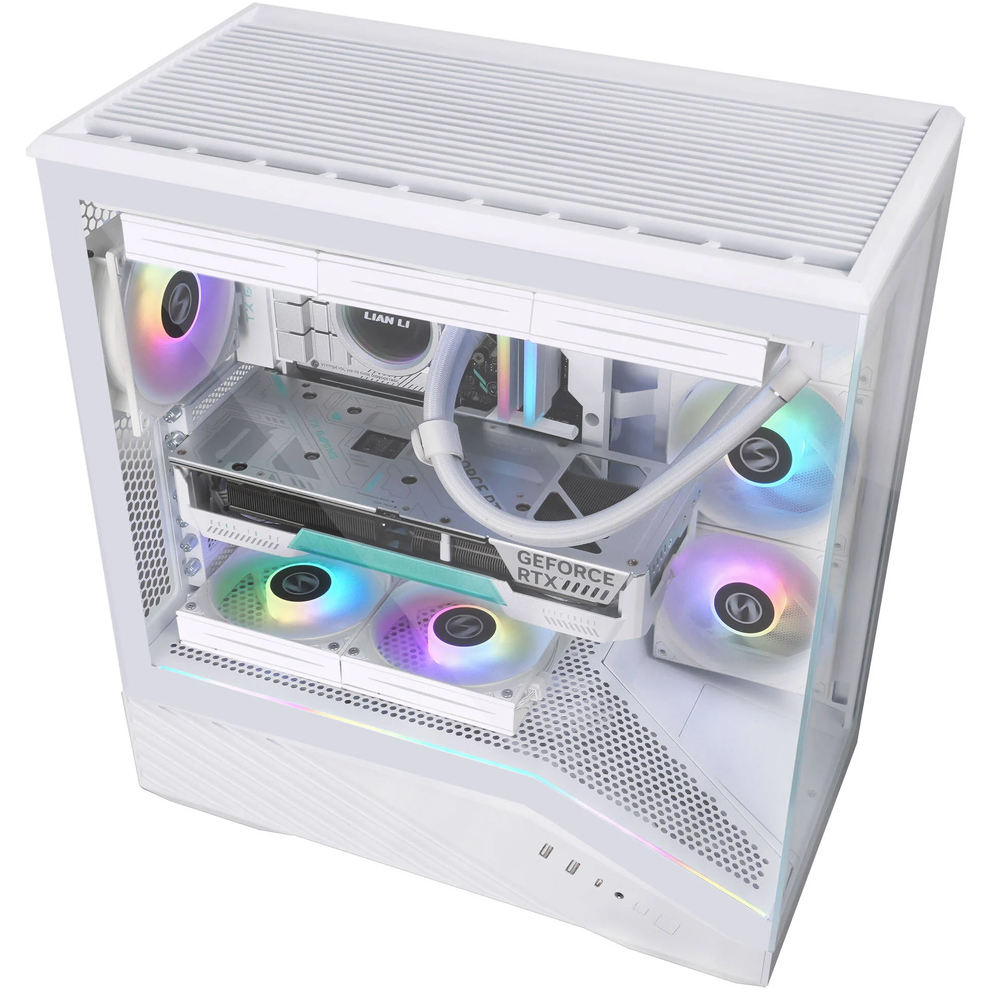 Lian Li Vector V100, Tempered Glass, White