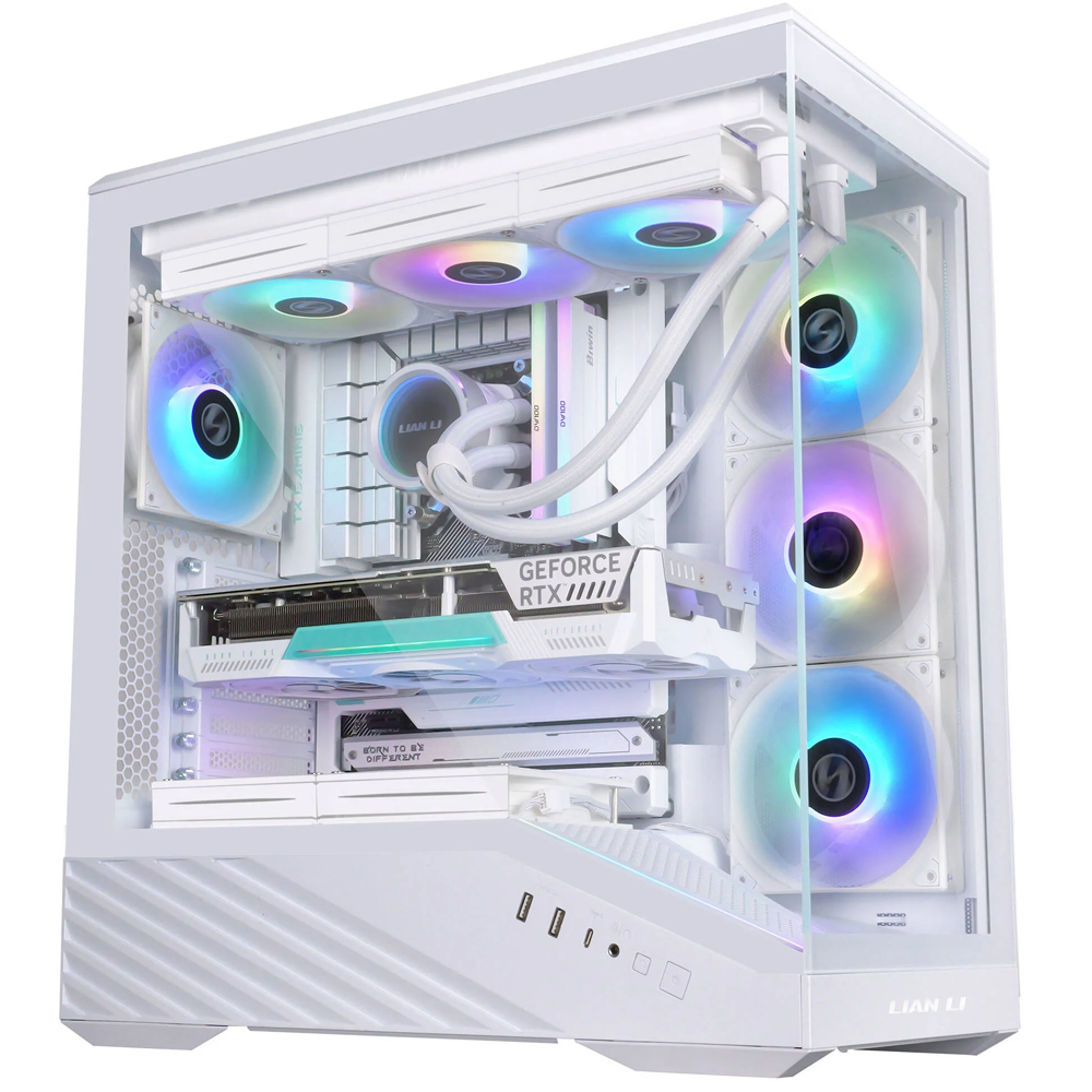 Lian Li Vector V100, Tempered Glass, White