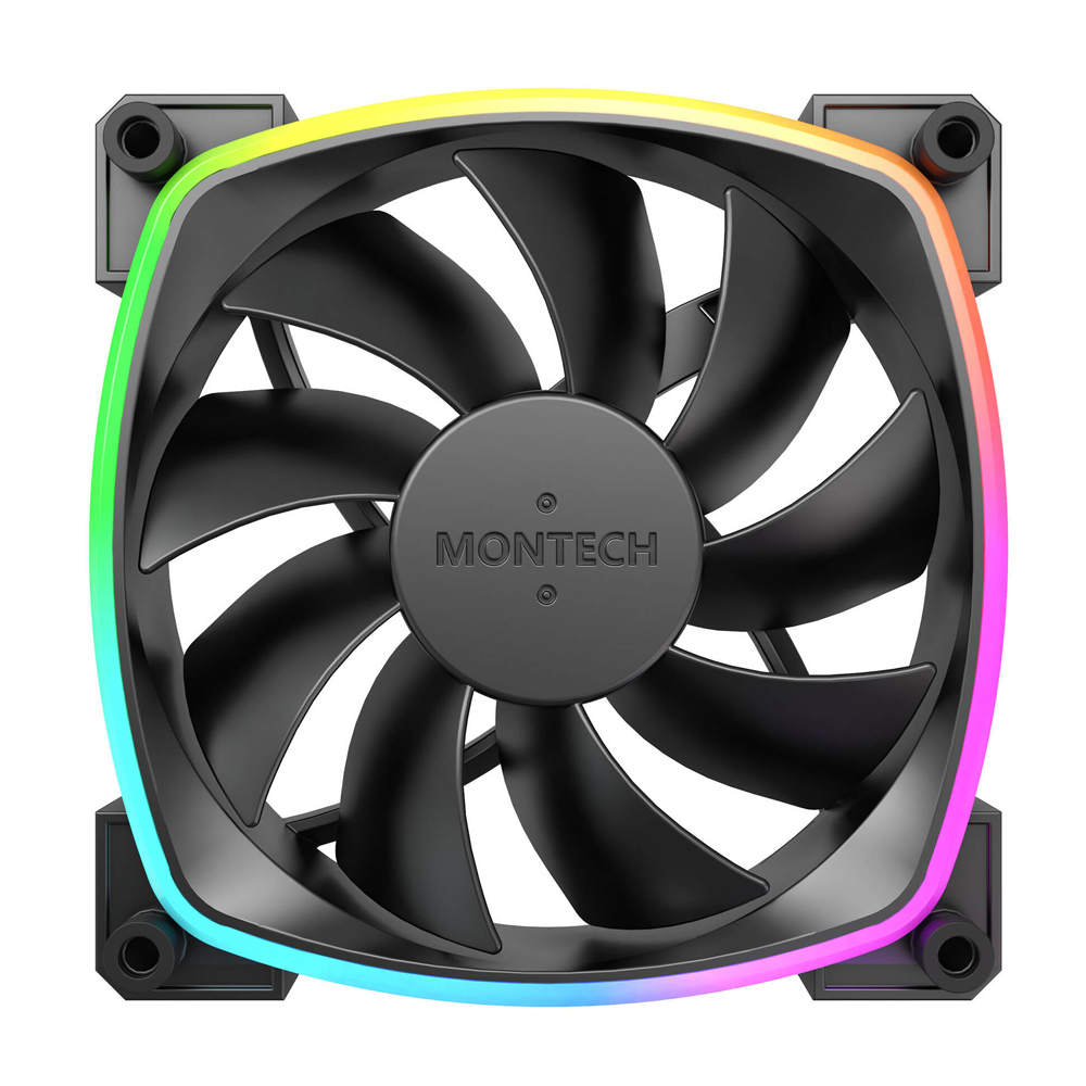 Montech AX120 PWM ARGB Fan, 3-pack, 120mm, Black
