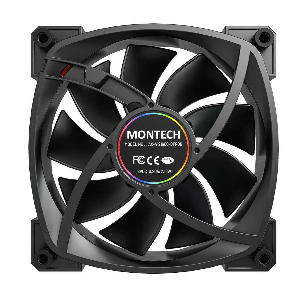Montech AX120 PWM ARGB Fan, 3-pack, 120mm, Black