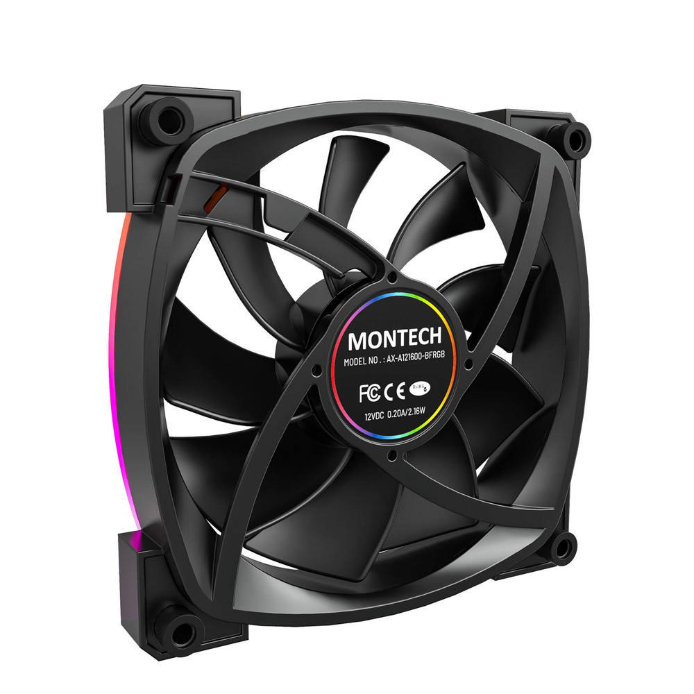 Montech AX120 PWM ARGB Fan, 3-pack, 120mm, Black