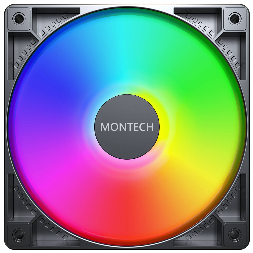 Montech GF120 PWM ARGB Fan, 3-Pack, 120mm, Black