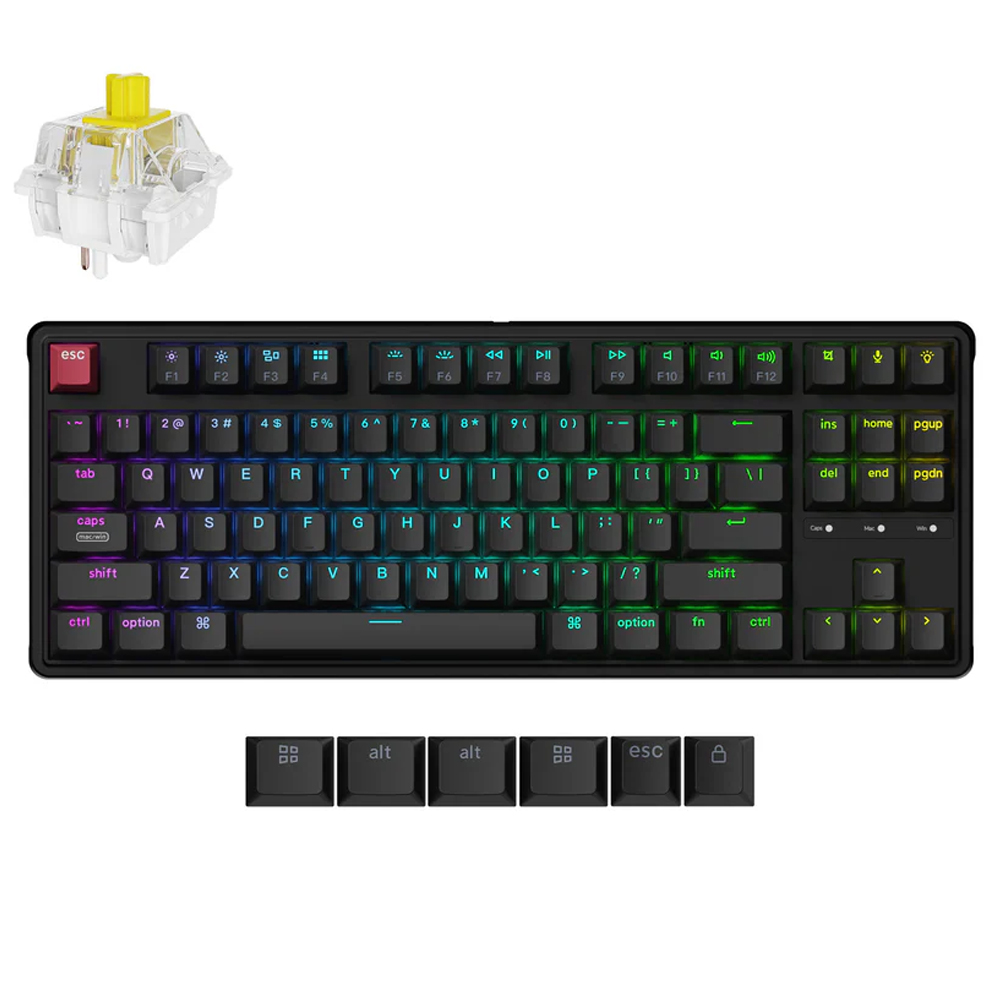 Keychron C3 Pro 8K, Keychron Super Banana Switch, Black, US