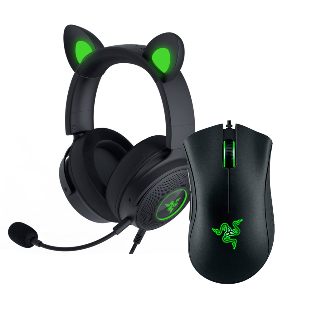Razer Kraken Kitty V2 Pro, Black + Razer DeathAdder Essential, Black