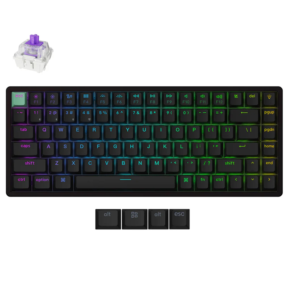 Keychron K2 HE, Gateron Double-Rail Magnetic Nebula Switch, Wireless, Black, US