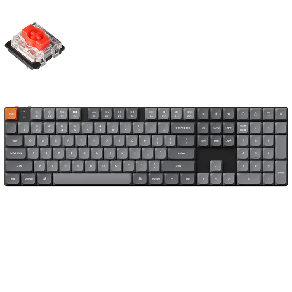 Keychron K5 MAX, Gateron Red Switch, Wireless, Black, US