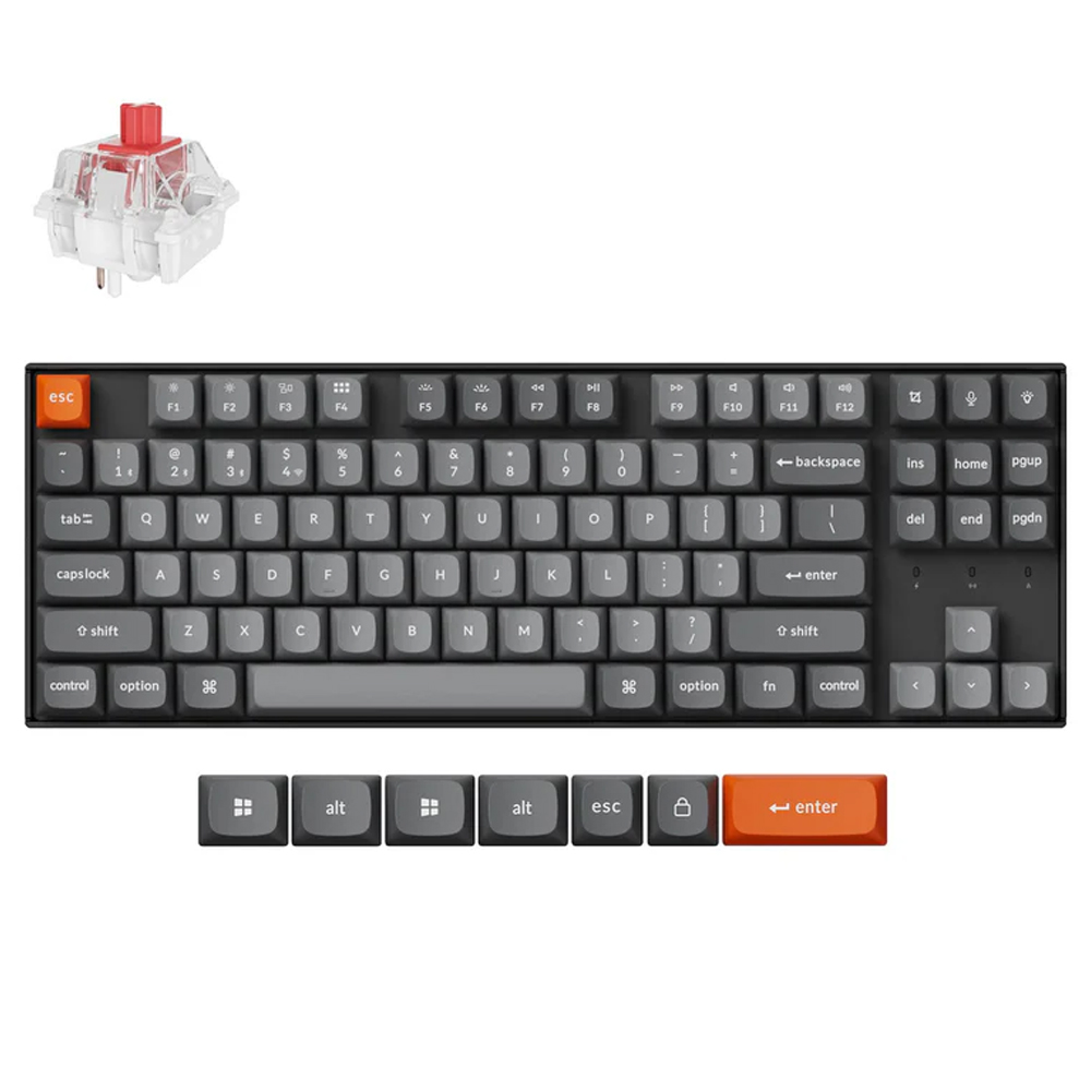 Keychron K8 MAX, Keychron Super Red Switch, Wireless, Black, US