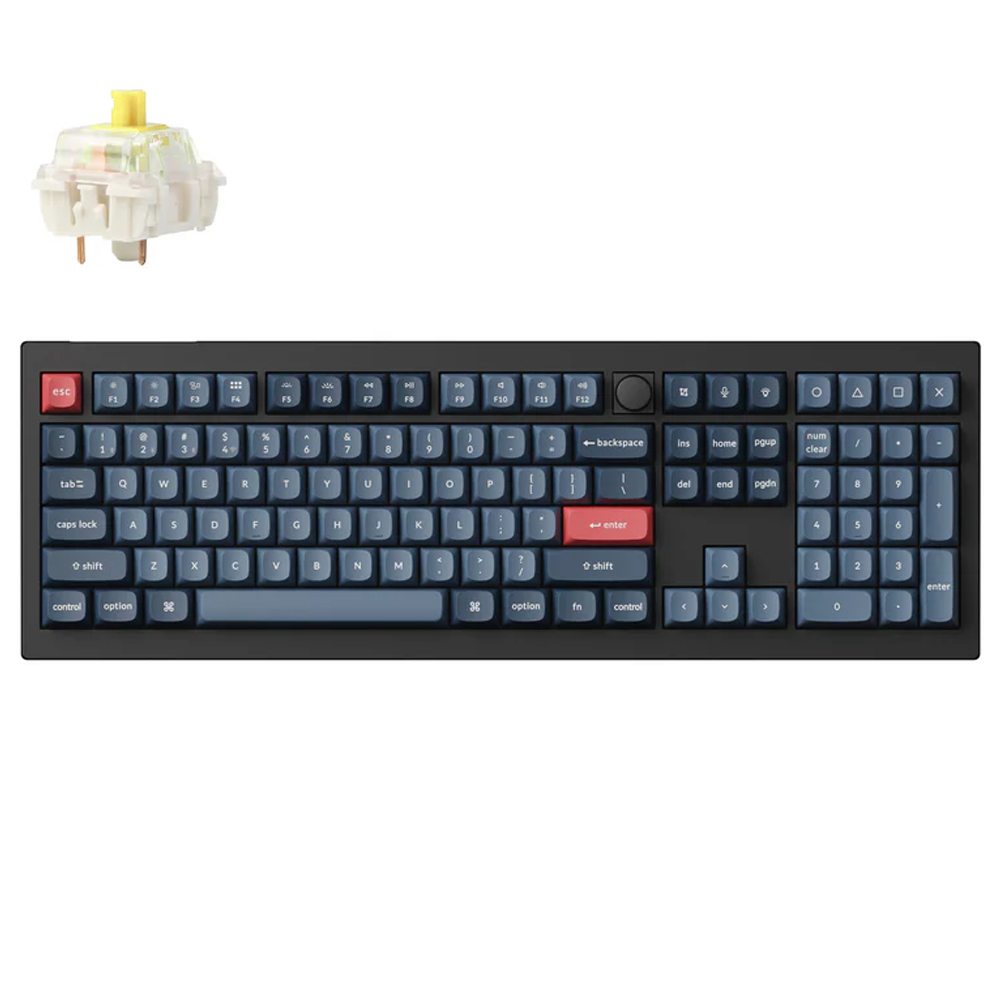 Keychron V6 MAX, Gateron Jupiter Banana Switch, Black, US