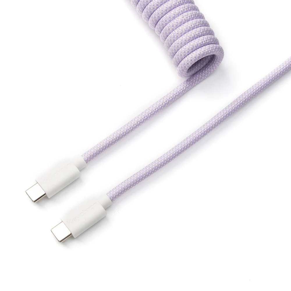 Keychron Coiled Type-C Cable, Light Purple