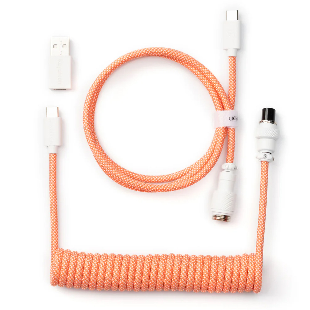 Keychron Coiled Type-C Cable, Orange