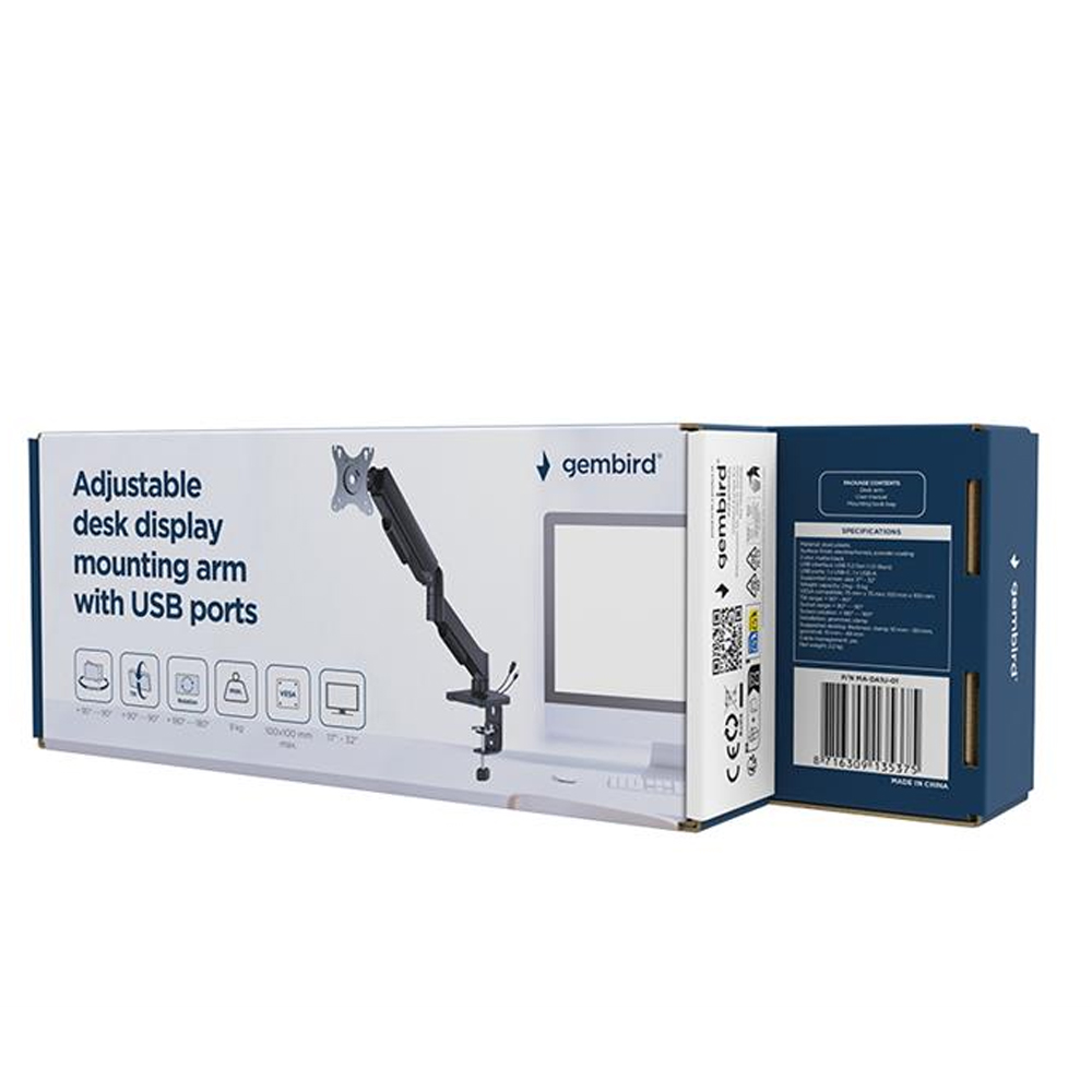 Gembird MA-DA1U-01, 17-32"