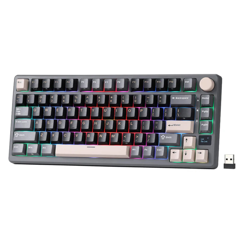 ROYAL KLUDGE M75 Phantom, Beige Switch, US