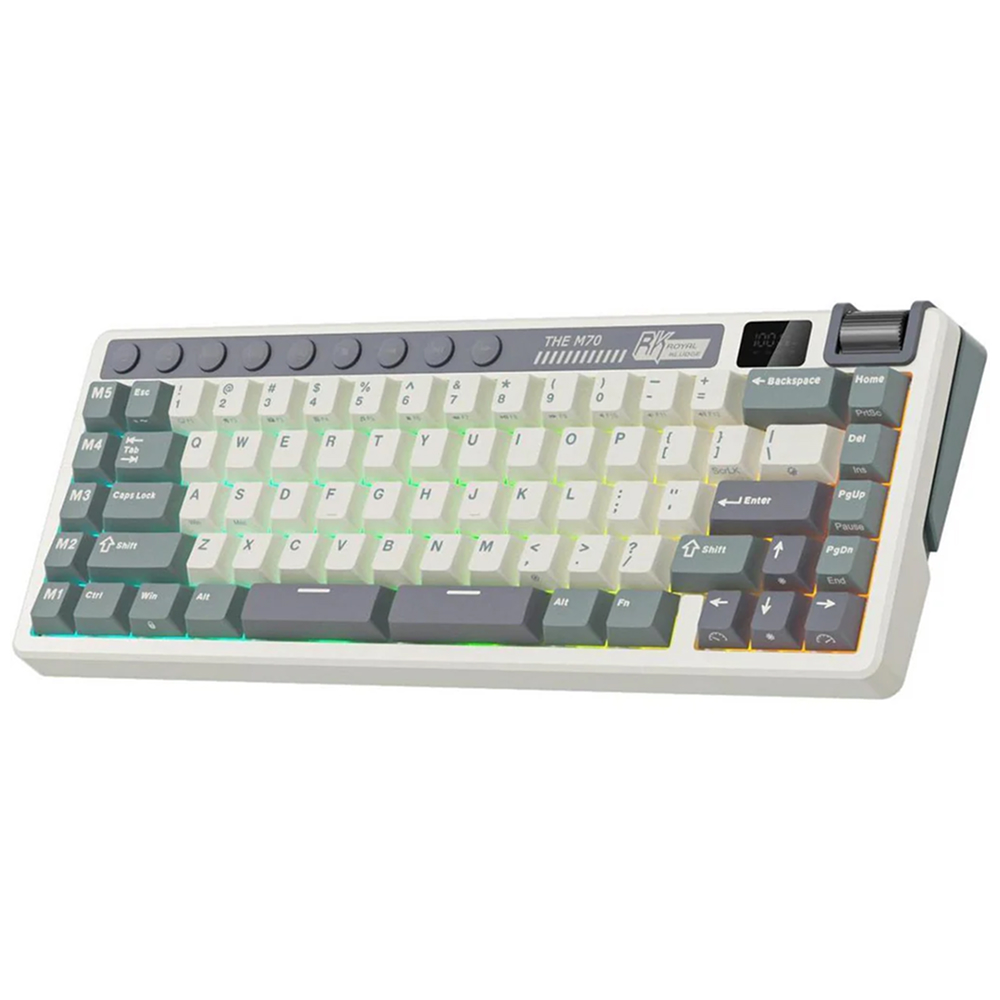 ROYAL KLUDGE M70 Cyan, Beige Switch, US