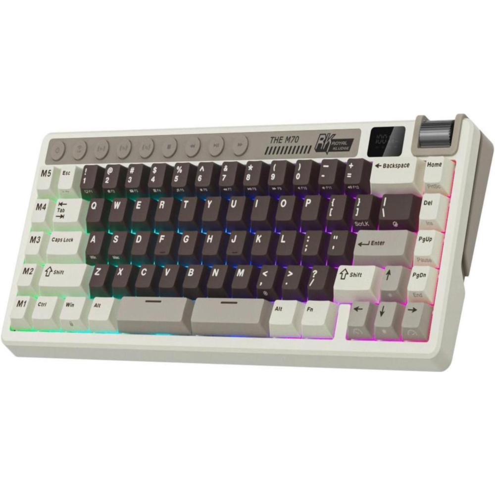ROYAL KLUDGE M70 Mocha Grey, Beige Switch, US