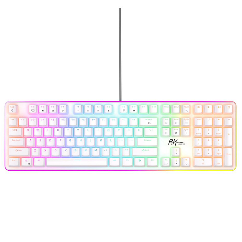 ROYAL KLUDGE RK918 White, Blue Switch, US