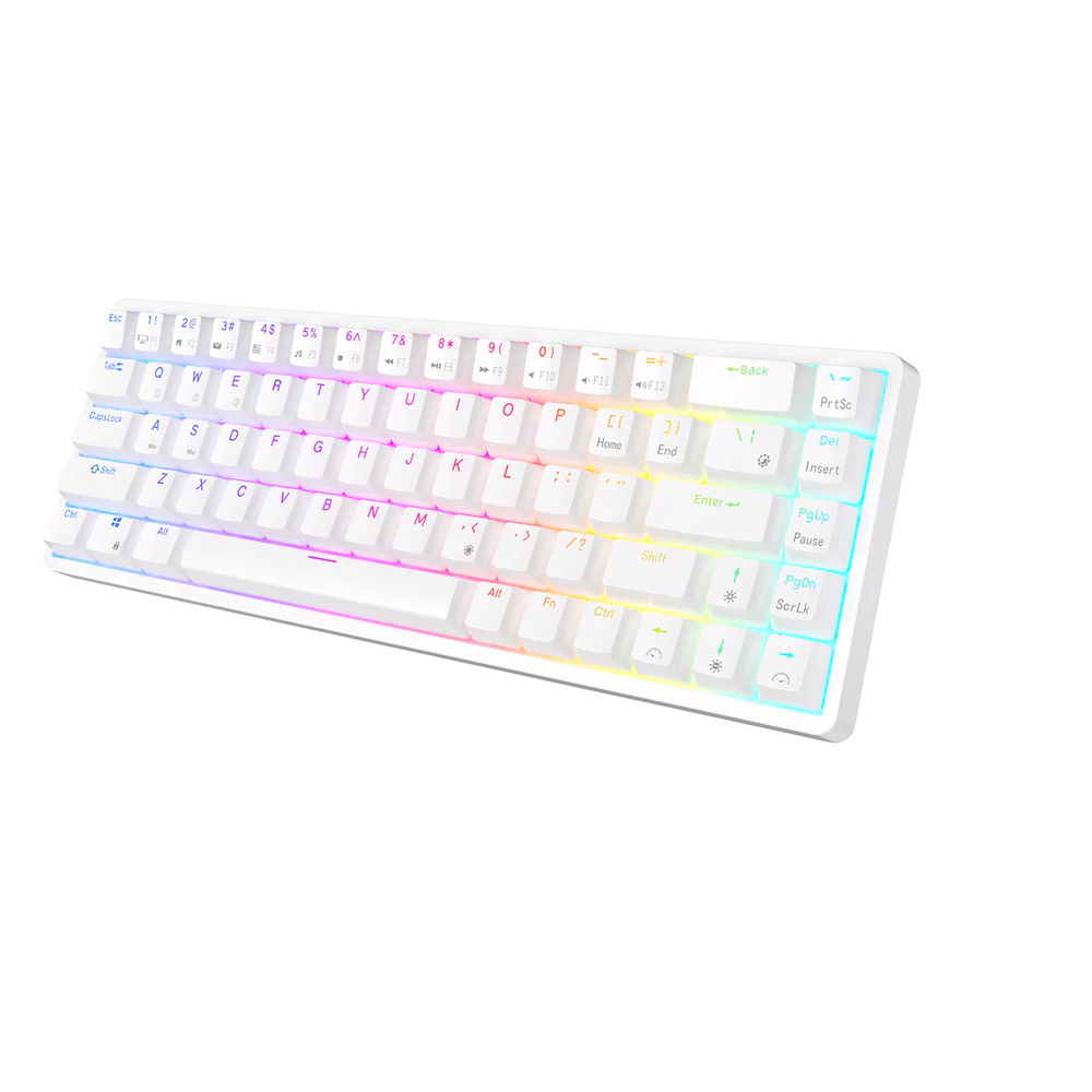 ROYAL KLUDGE G68 White, Red Switch, US