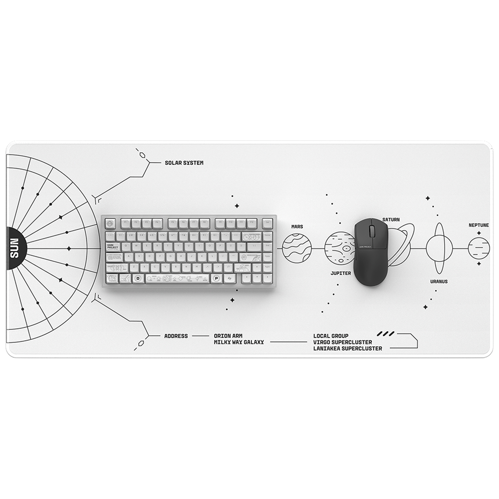 Dark Project Terra Nova Mousepad, White, XL