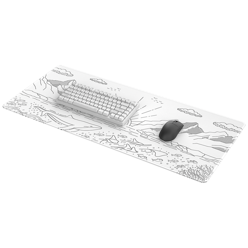 Dark Project Terra Nostra Mousepad, White, XL