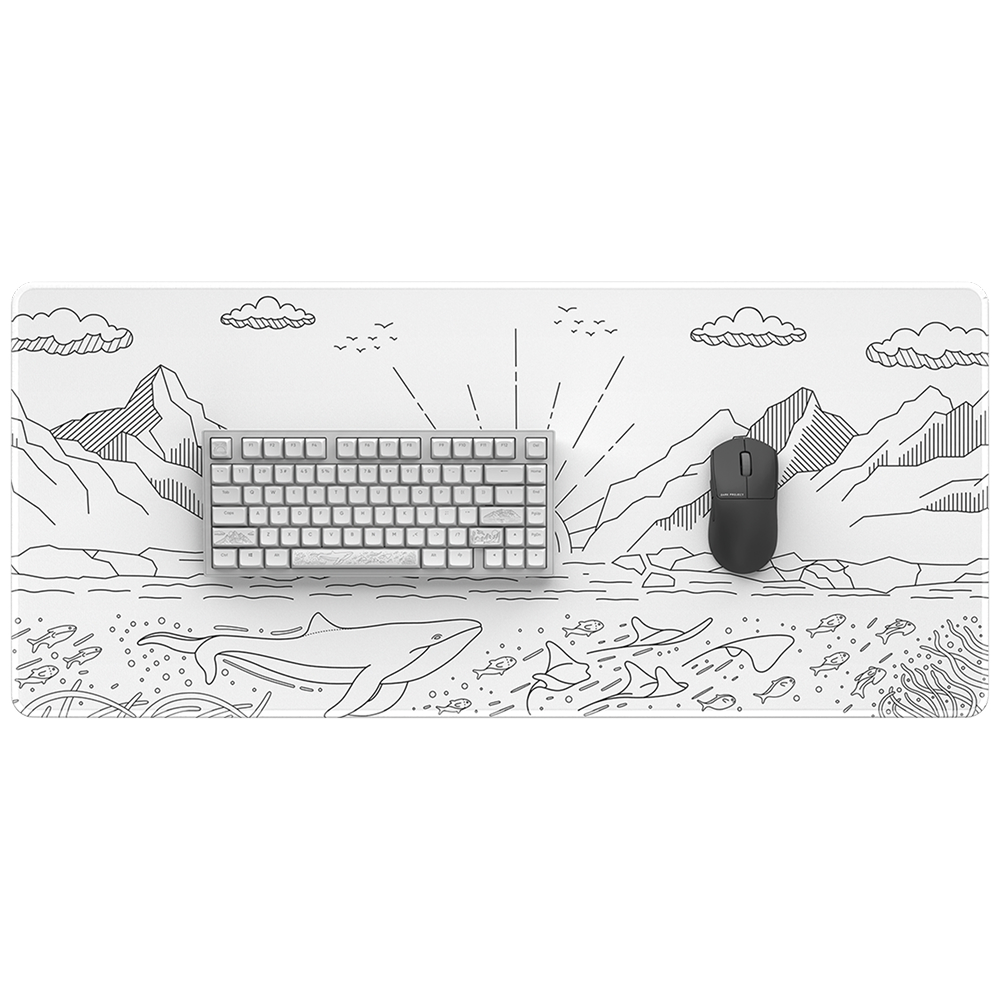 Dark Project Terra Nostra Mousepad, White, XL