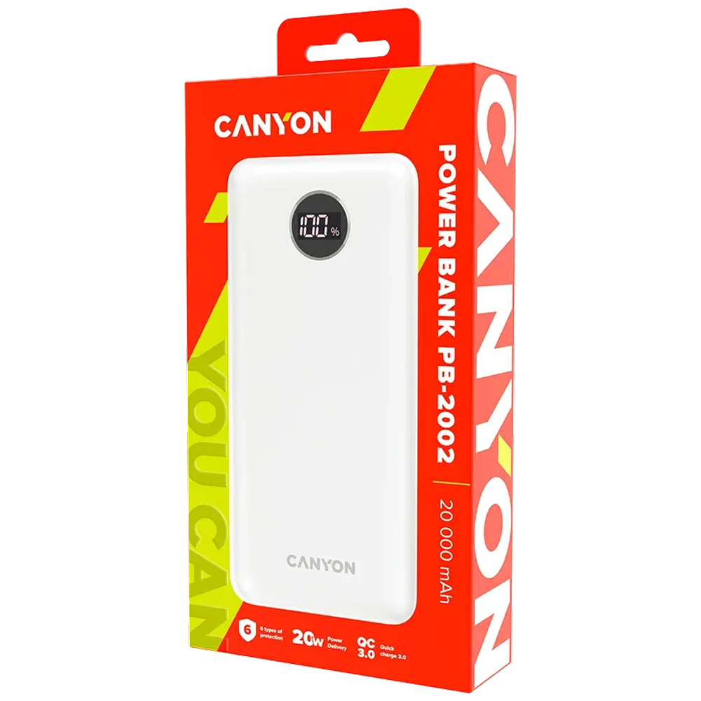 CANYON Power Bank PB-2002, White
