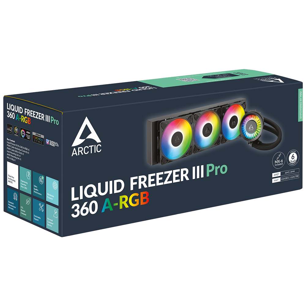 Arctic Liquid Freezer III Pro 360 ARGB AIO, Black