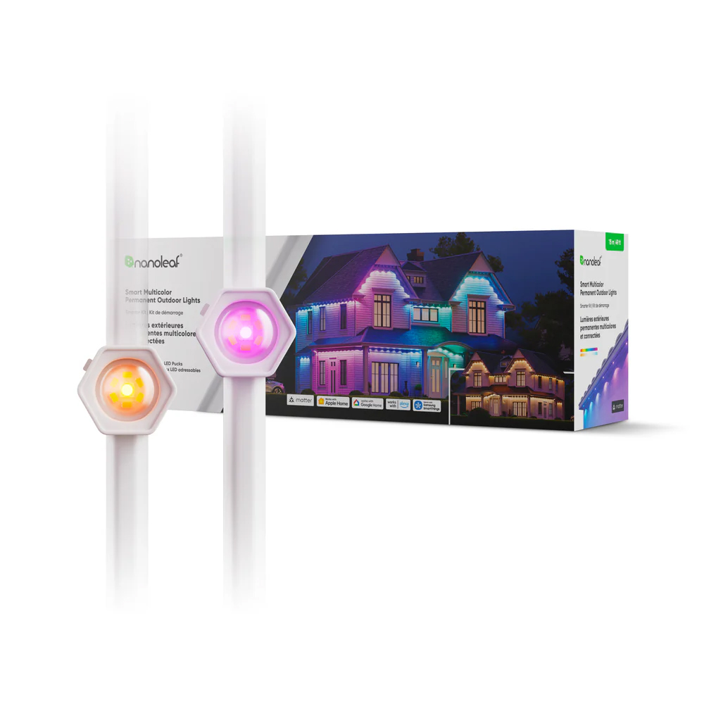 Nanoleaf Smart Multicolor Permanent Outdoor Lights Smarter Kit, 15m