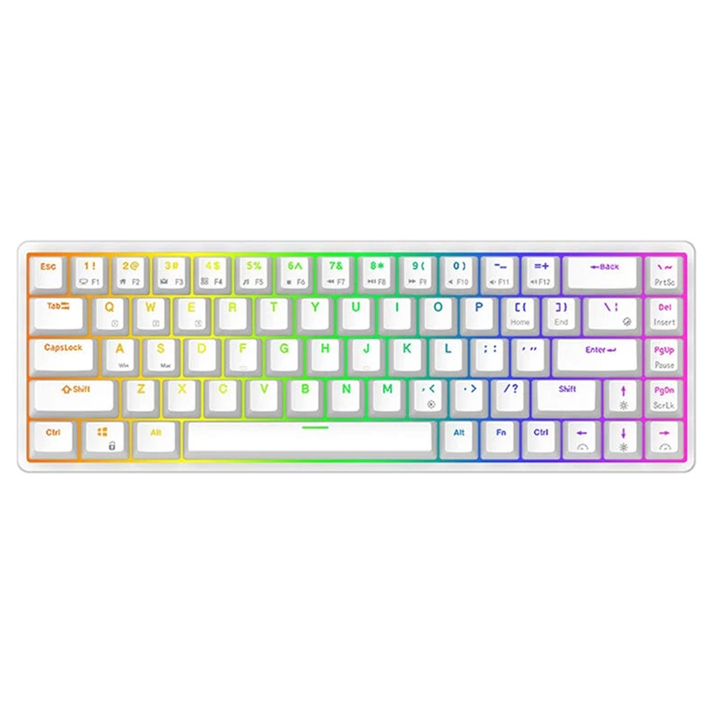 ROYAL KLUDGE G68 White, Red Switch, US