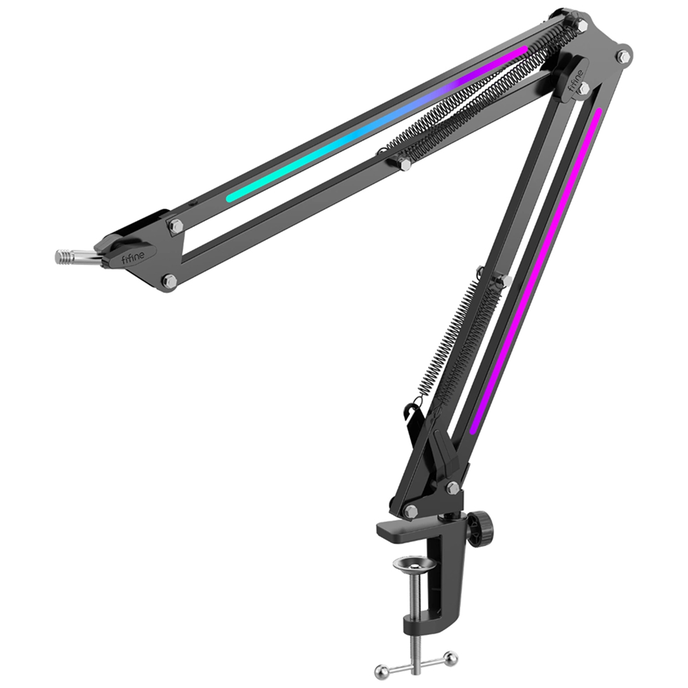 FIFINE AmpliGame BM38 RGB Boom Arm Stand Black