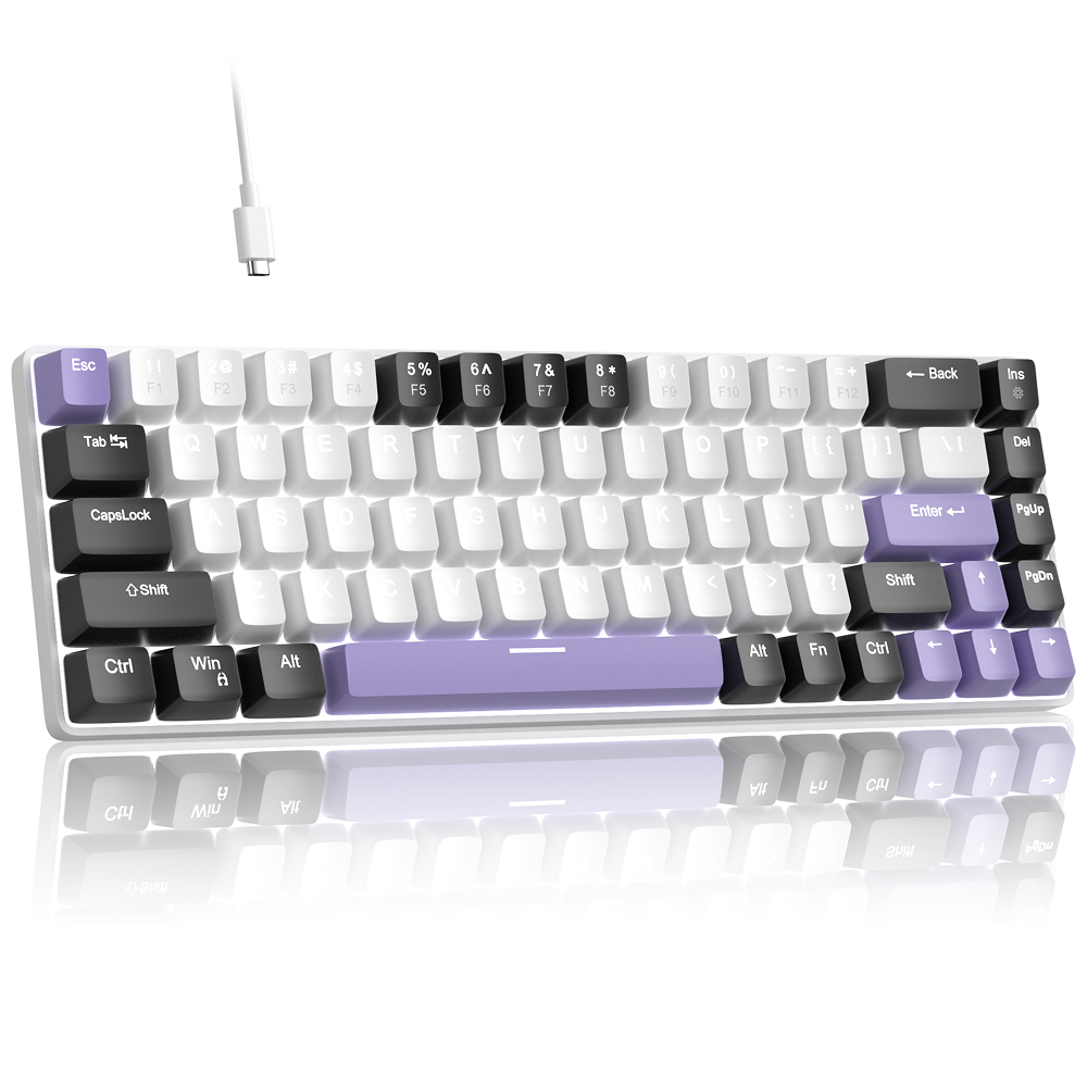 Magegee MK-BOX Black-White & Purple, Blue Lighting, Red Switch, US