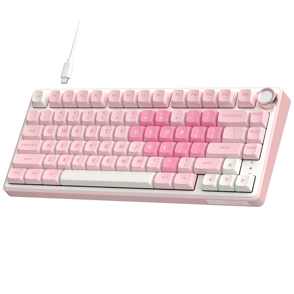 ROYAL KLUDGE R75 Pink Melody, Cream Switch, US