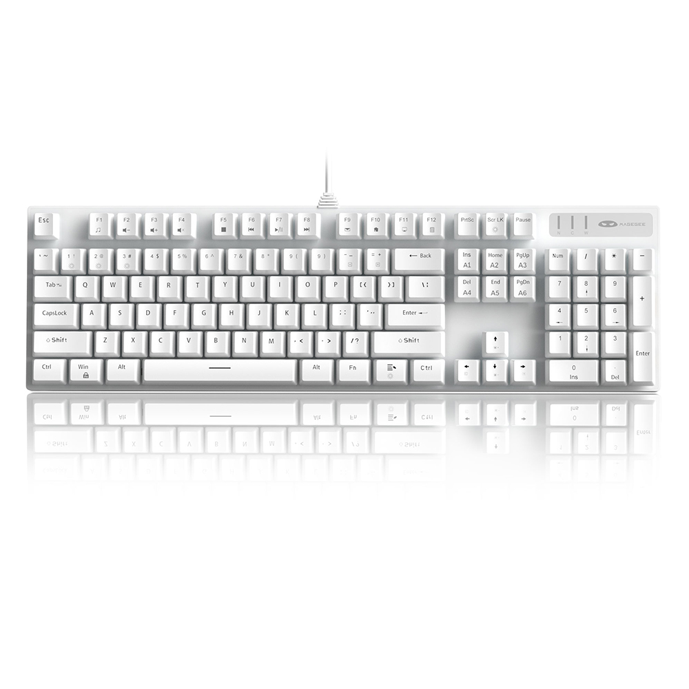 Magegee MK-STORM White, Blue Lighting, Blue Switch, US
