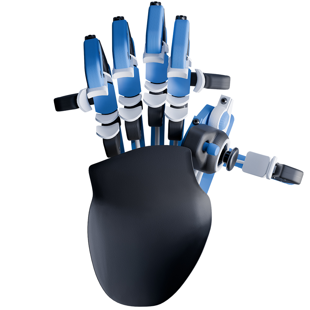 Azeron Cyborg II Blue Raspberry Elite, Size Large, With Curved Palm Rest