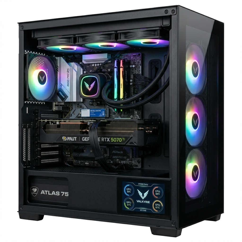 4GAMES FCL-6, AMD Ryzen 7 7800X3D, Radeon RX 9070 XT, 32GB RAM, 1TB SSD