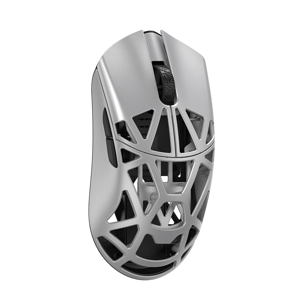 WLMouse Beast X Mini Pro Solid SIdes, Omron Opticals Switches, Metallic Silver